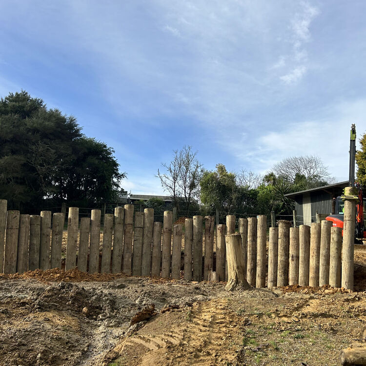 Fully Fenced Retaining Wall Gallery