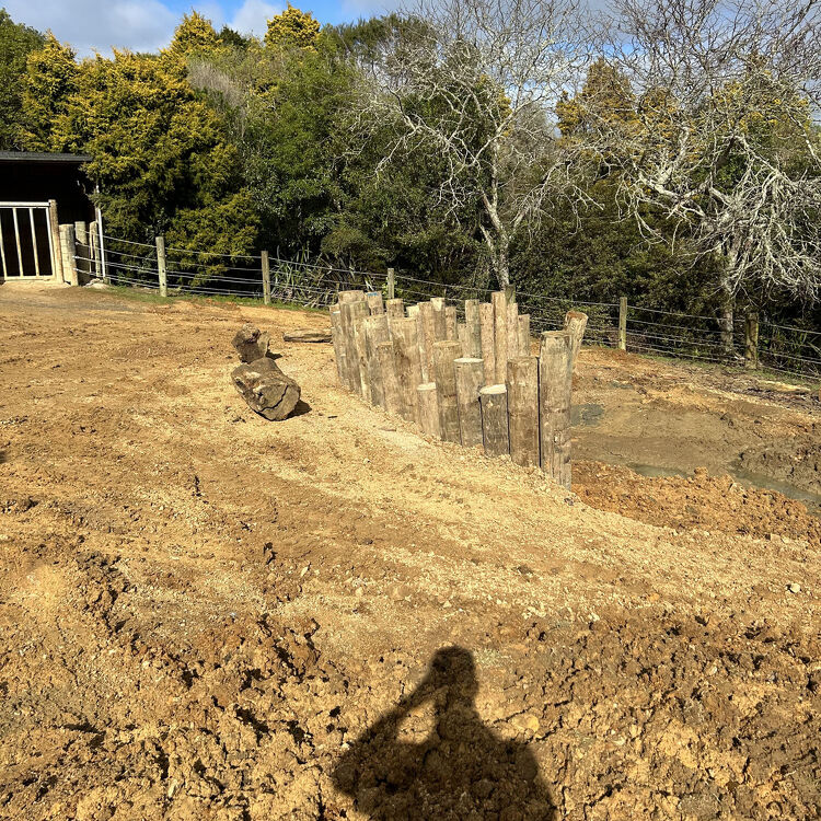 Fully Fenced Retaining Wall Gallery