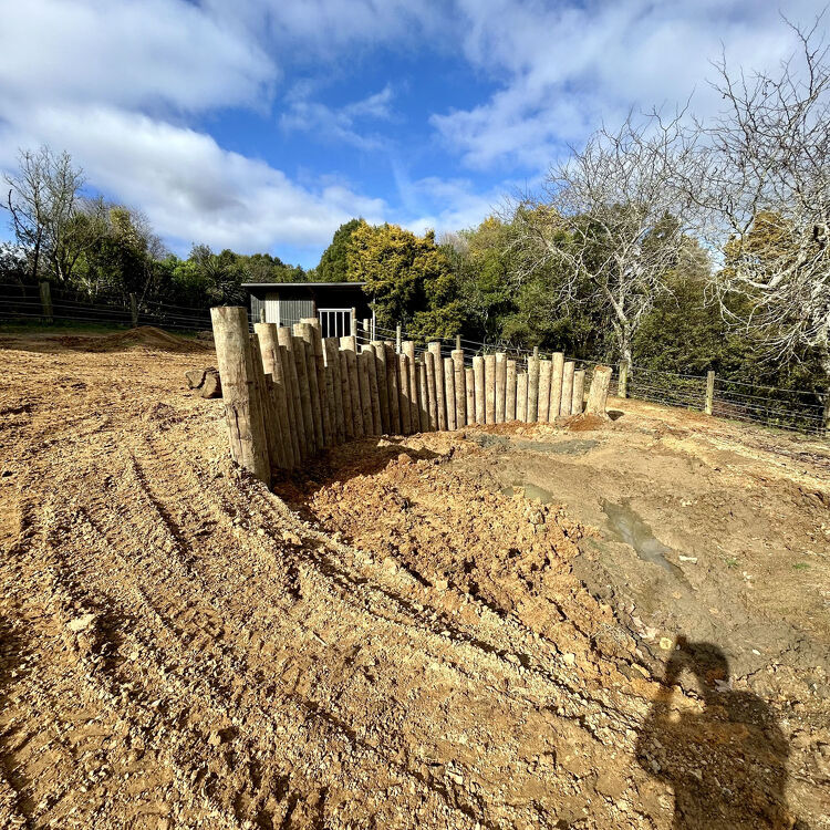 Fully Fenced Retaining Wall Gallery